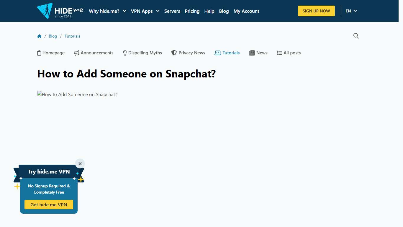 How to Add Someone on Snapchat? - hide.me